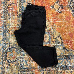 Torrid Women's Black Washed Perfect Boyfriend Ankle Vintage Stretch Jeans Sz 24W